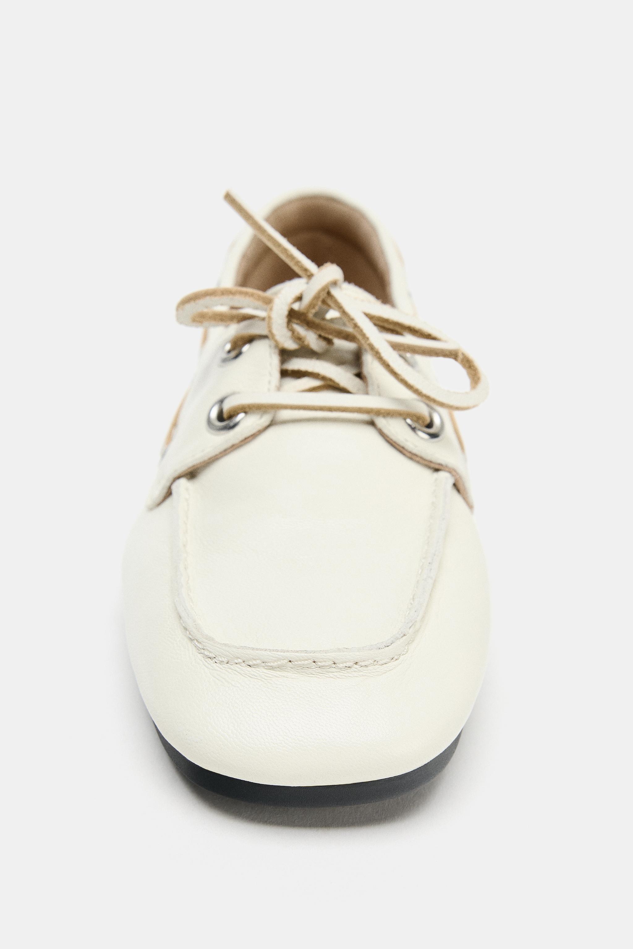 LEATHER LOAFERS WITH EYELETS
